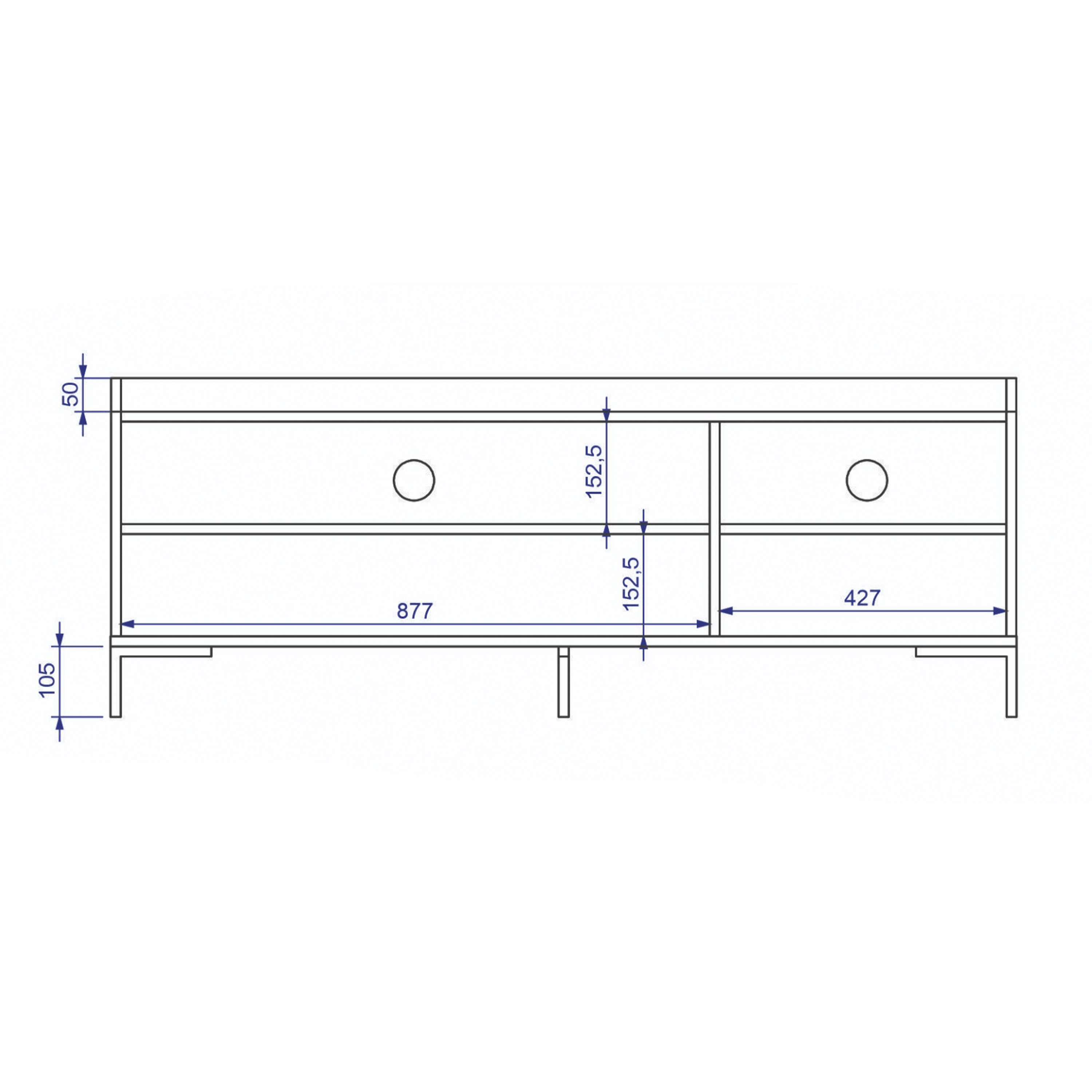 Rack Curve - 135CM Patas Metal