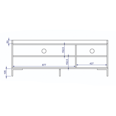 Rack Curve - 135CM Patas Metal