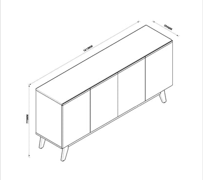 Aparador 4P 160CM - Linea Ares