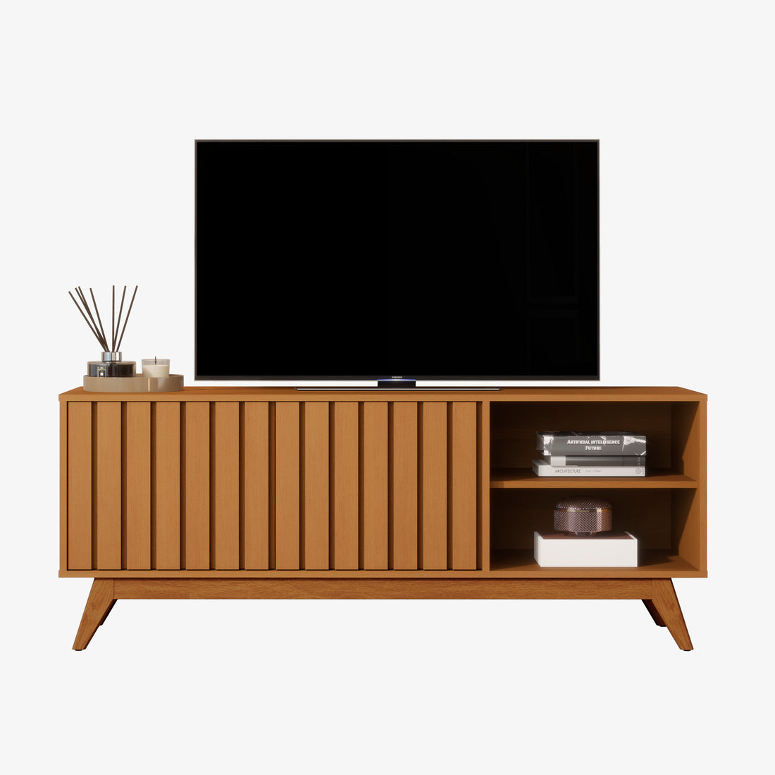 Rack TV Ripado Luisa 140CM - Listones de madera