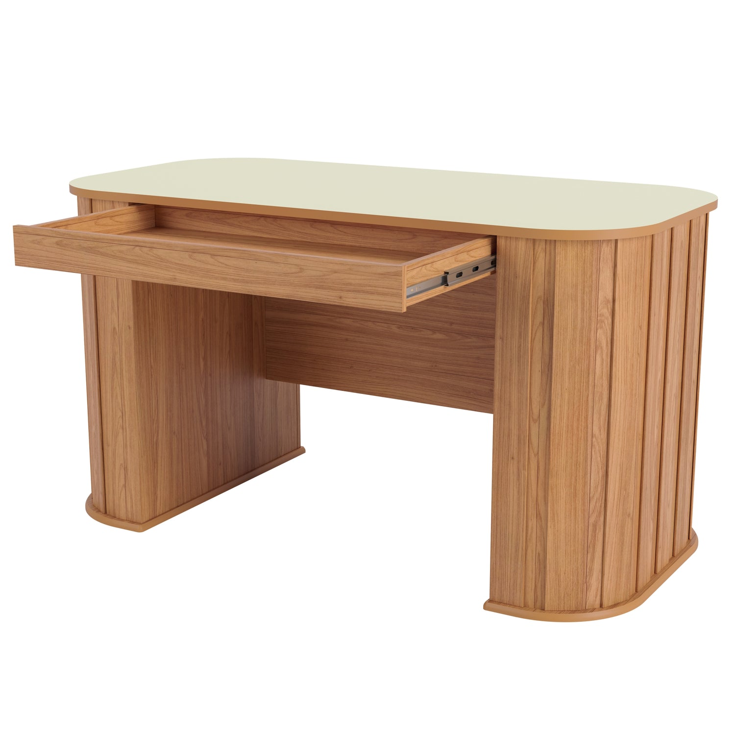 Escritorio Munich Curvo Mesa de Oficina C/1 Cajon 135cm 100% MDF