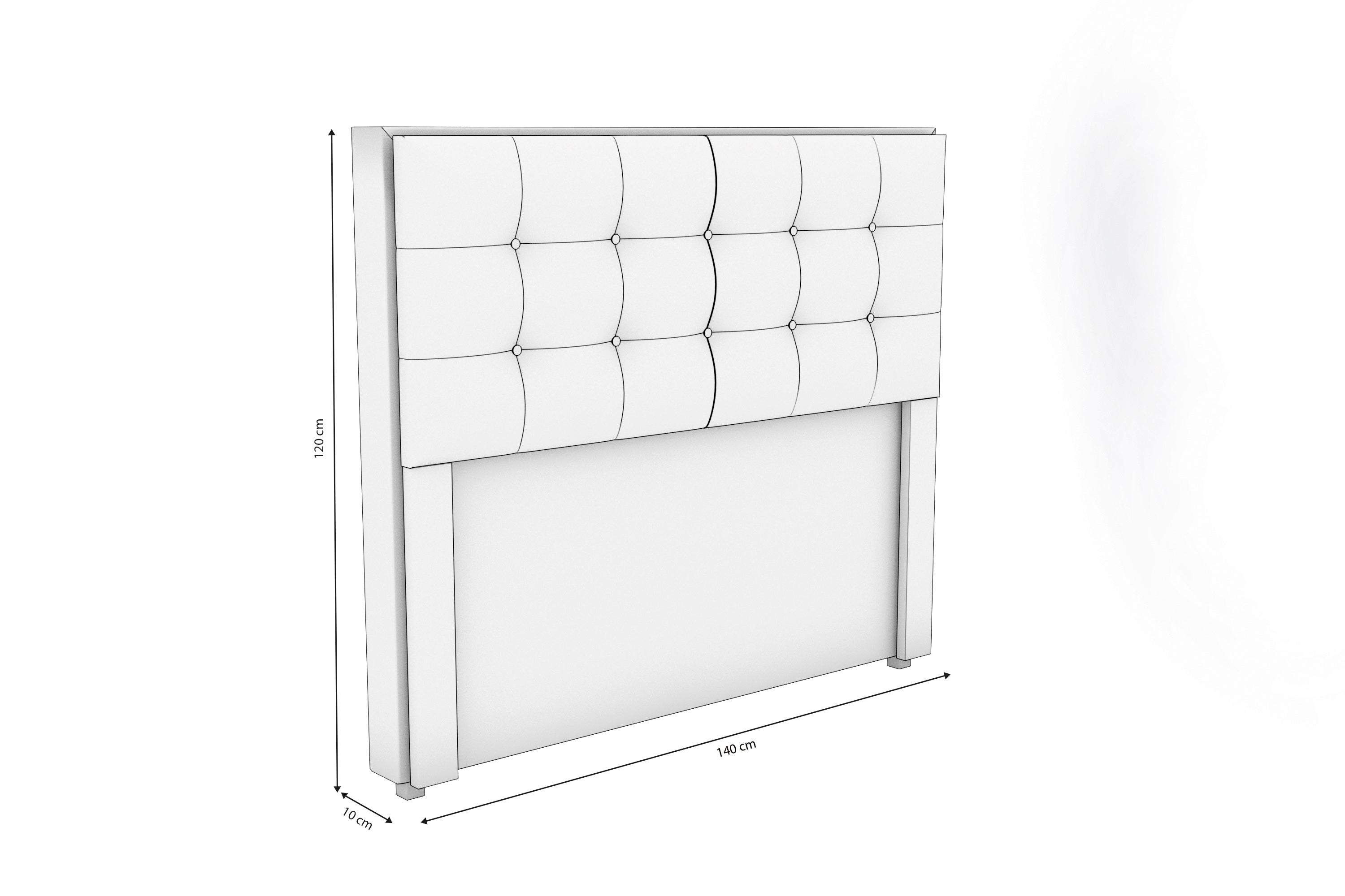 Respaldo de Cama Mela Terciopelo Gris - Tapizado