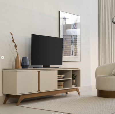 Rack para TV Istambul 200cm Patas en madera maciza