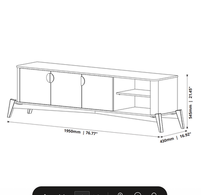 Rack 180CM - Linea Buriti 100% MDF (Producto Armado del Showroom)