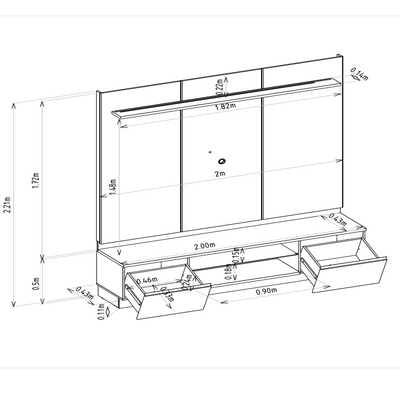 Conjunto Modular - Magnum 200CM con Led