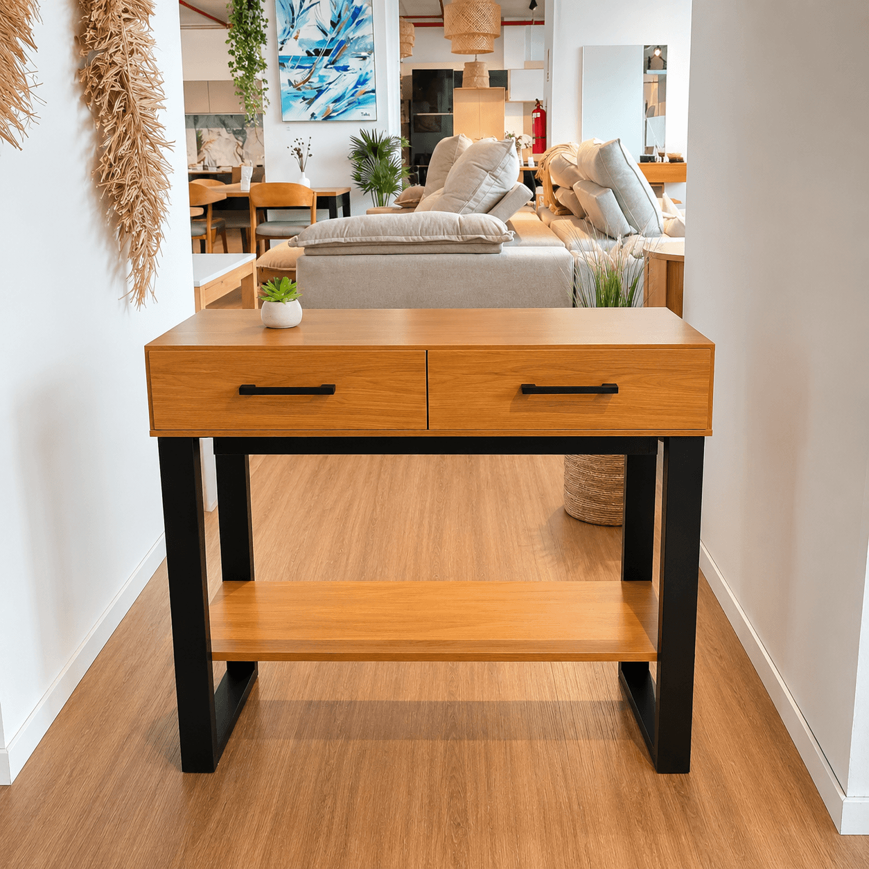 Aparador 2 Cajones 90CM - Linea Factory 100% MDF