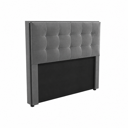 Respaldo de Cama Mela Terciopelo Gris - Tapizado