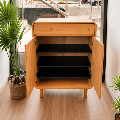 Zapatera Vertical 18 Pares Barcelona - Madera Maciza