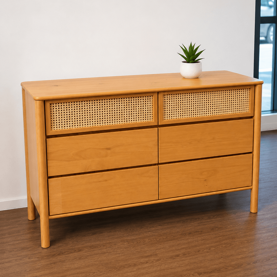 Comoda Semira Rattan - Madera Maciza