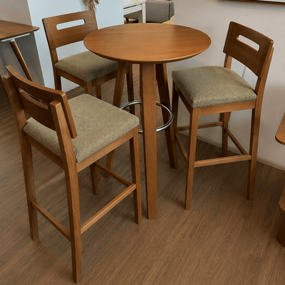 Conjunto Isla Aurea con 3 Banqueta Mia