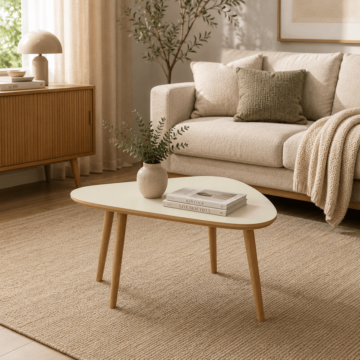 Mesa De Centro Ratona Organica 79cm 100% MDF