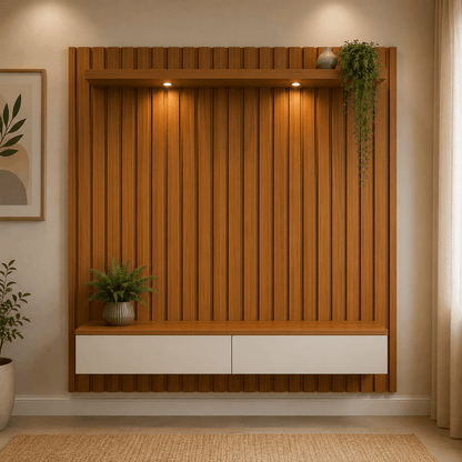 Panel TV con Listones Lara 180CM - 100% MDF