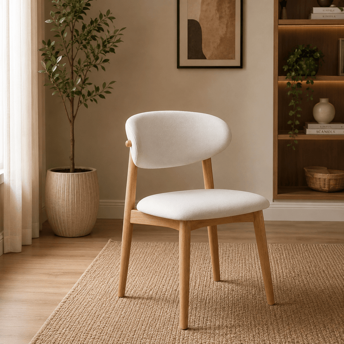 Silla de comedor de madera Moderna - Caliza