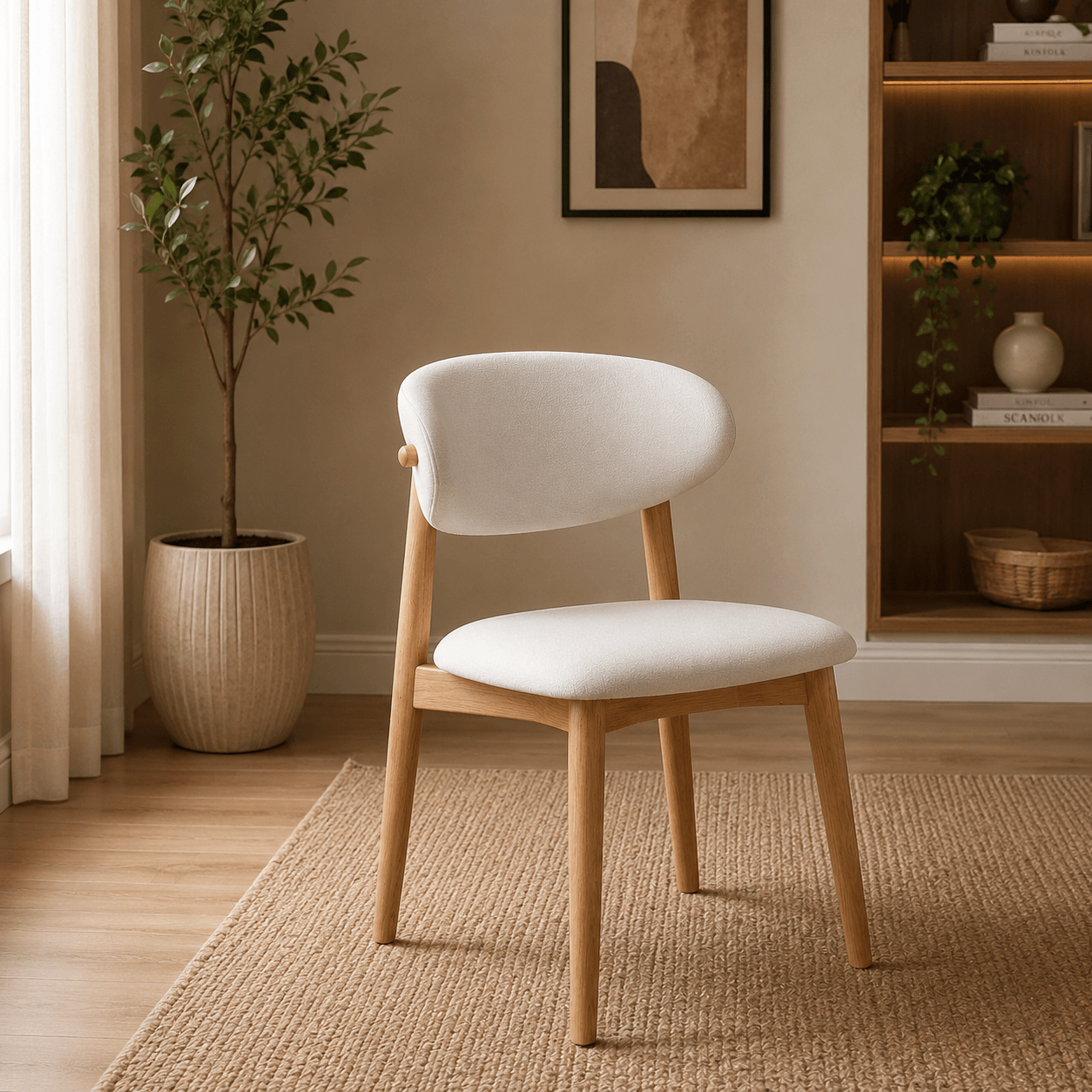 Silla de comedor de madera Moderna - Caliza
