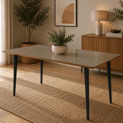 Mesa de Comedor 6 lugares con Vidrio LIQUIDACIÓN