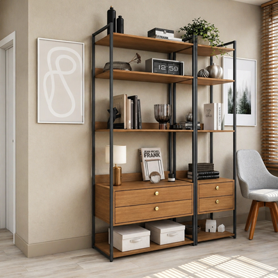 Combo Closet Abierto Modular P49 y P50 - Linea Industrial