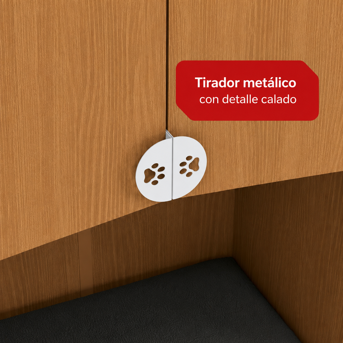 Mueble organizador para mascotas con 3 estantes - Linea Industrial