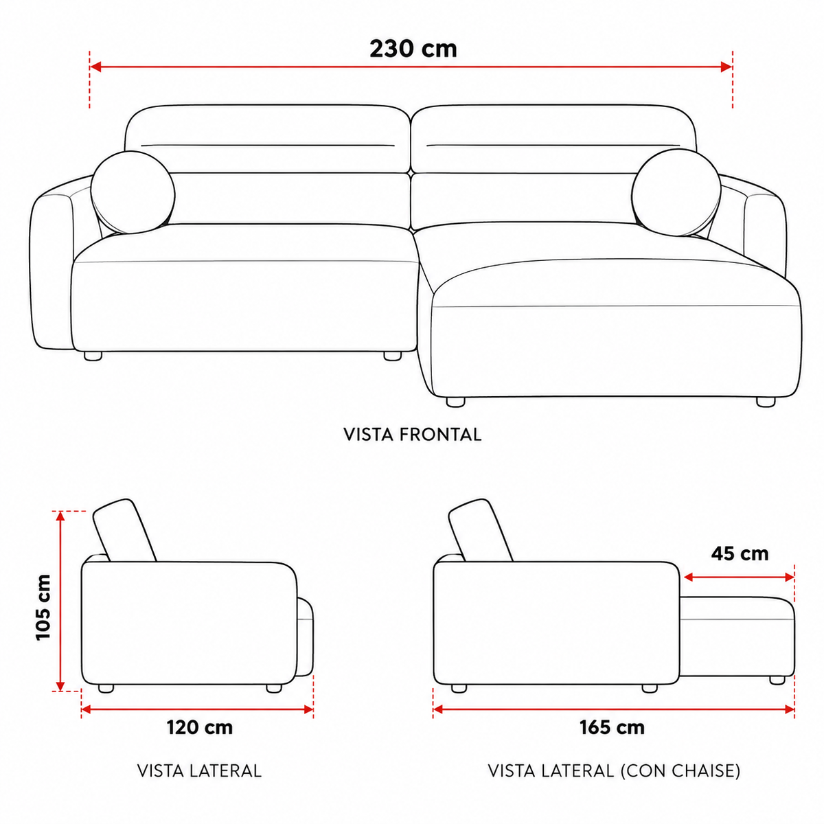 Sofa Dakai 230cm