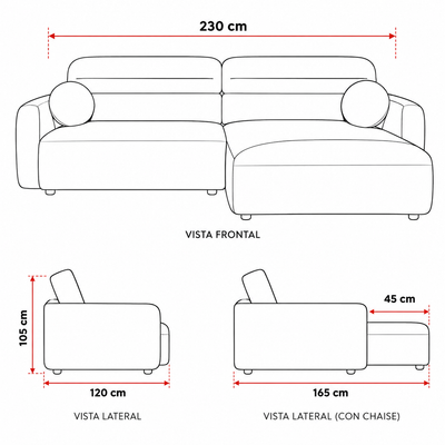 Sofa Dakai 230cm