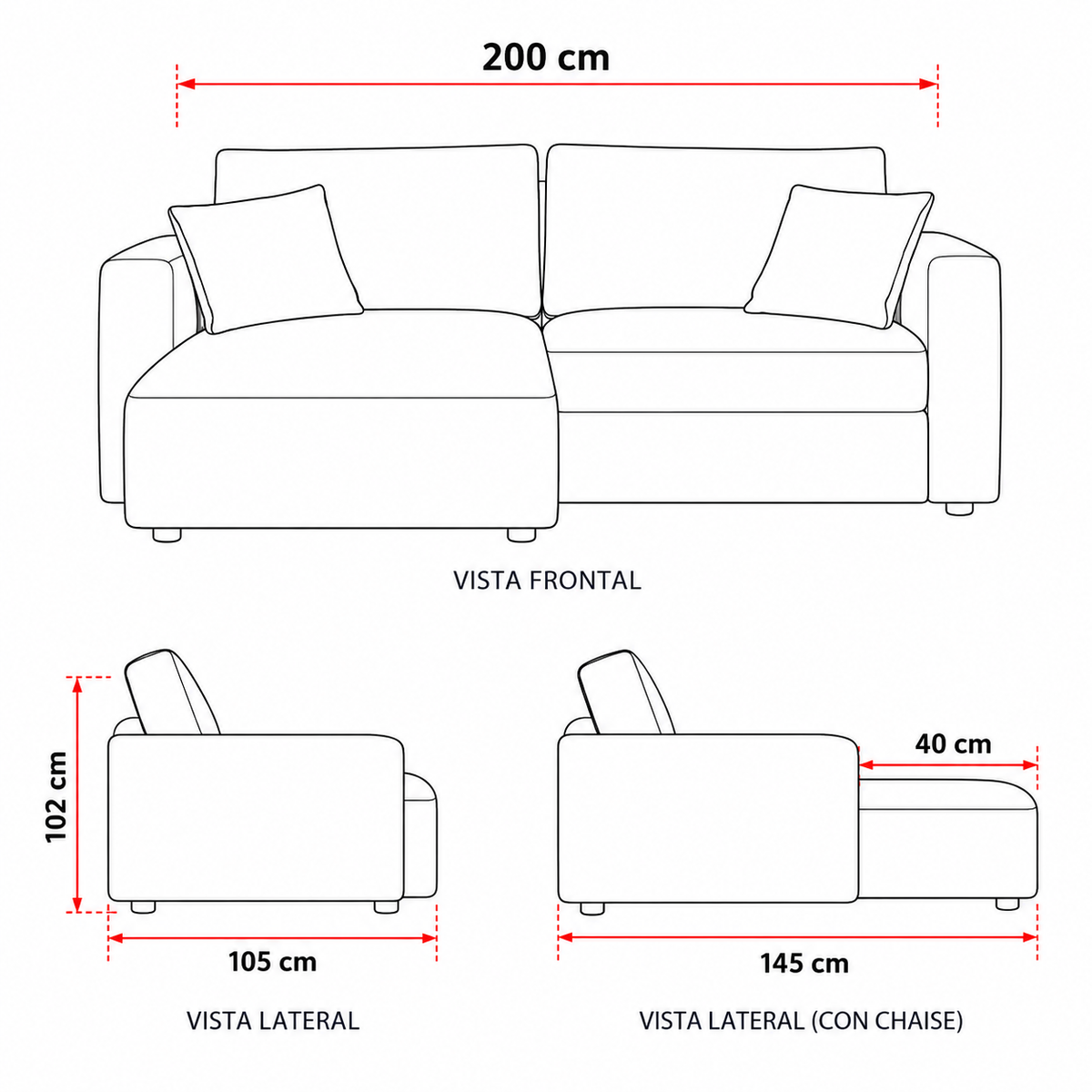 Sofa Honduras 200cm