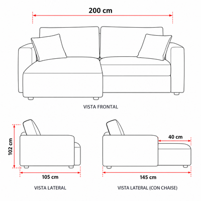 Sofa Honduras 200cm