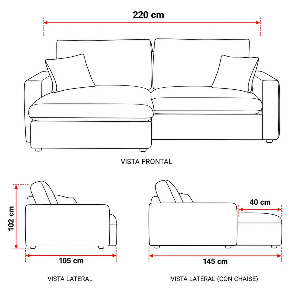 Sofa Bumen 220cm