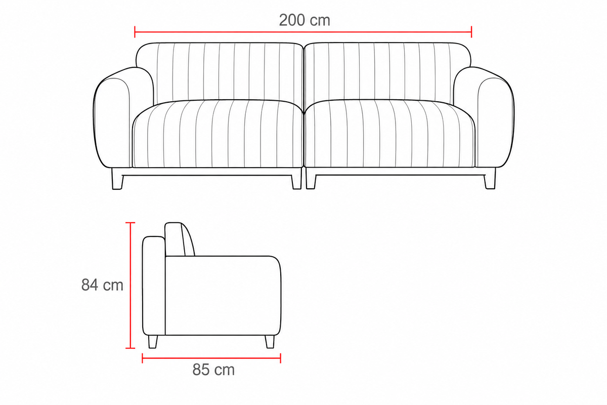 Sofa Hiparian 200cm