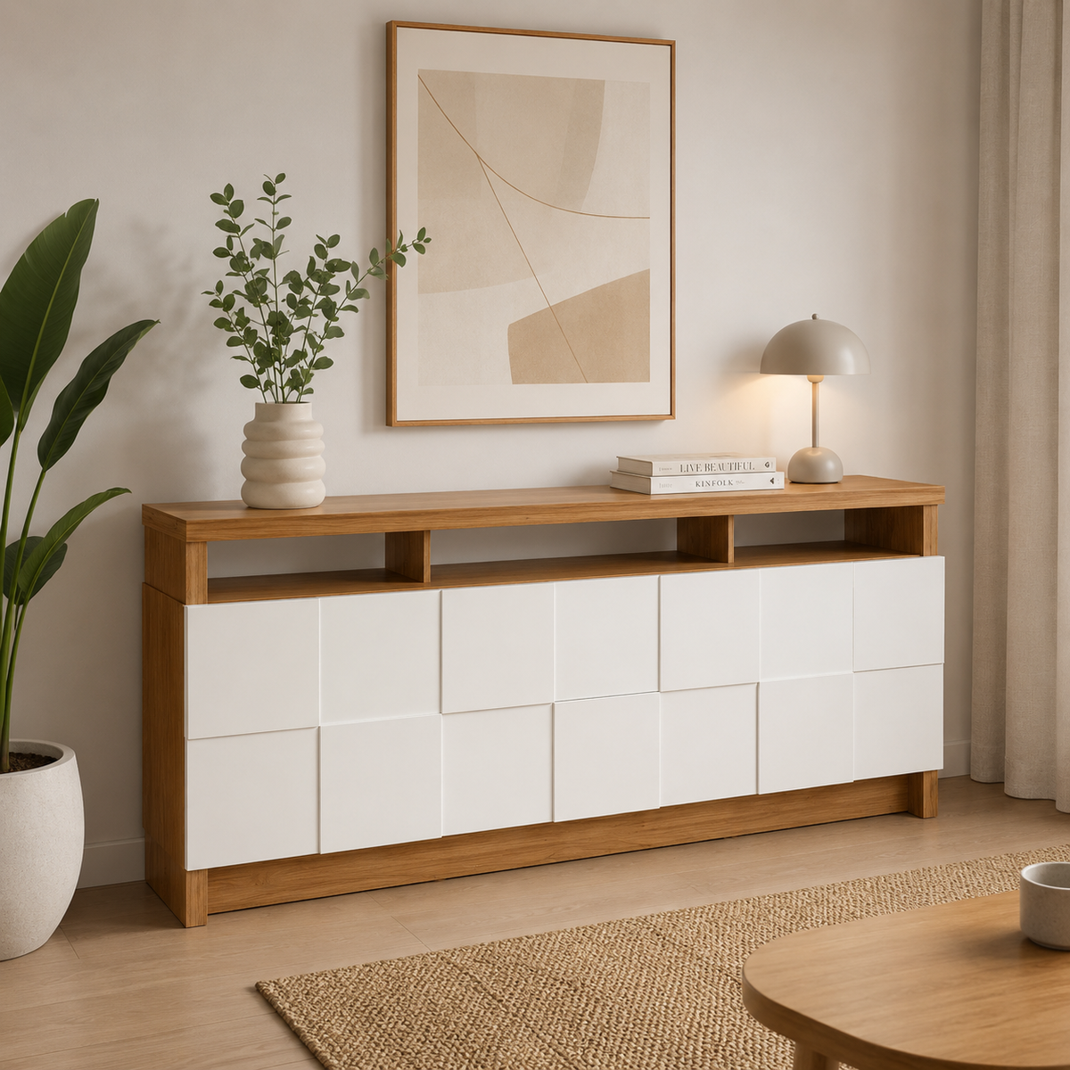 Aparador Barcelona 176cm con 2 Puertas y 2 Cajones 100% MDF