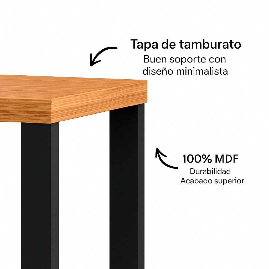 Mesa de Escritorio F11 - Estilo Industrial 100% MDF