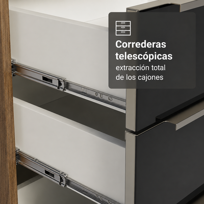 Cocina Completa Modulada Lux 200cm Rustic/Gris - Balton Hogar