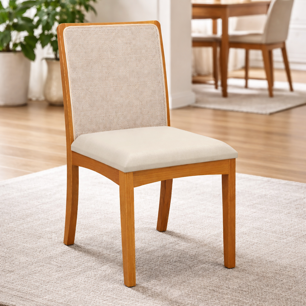 Juego de Comedor Mira con Vidrio Sobrepuesto con 6 Sillas Lara