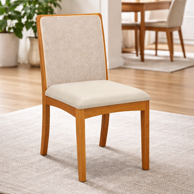 Juego de Comedor Mira con Vidrio Sobrepuesto con 6 Sillas Lara