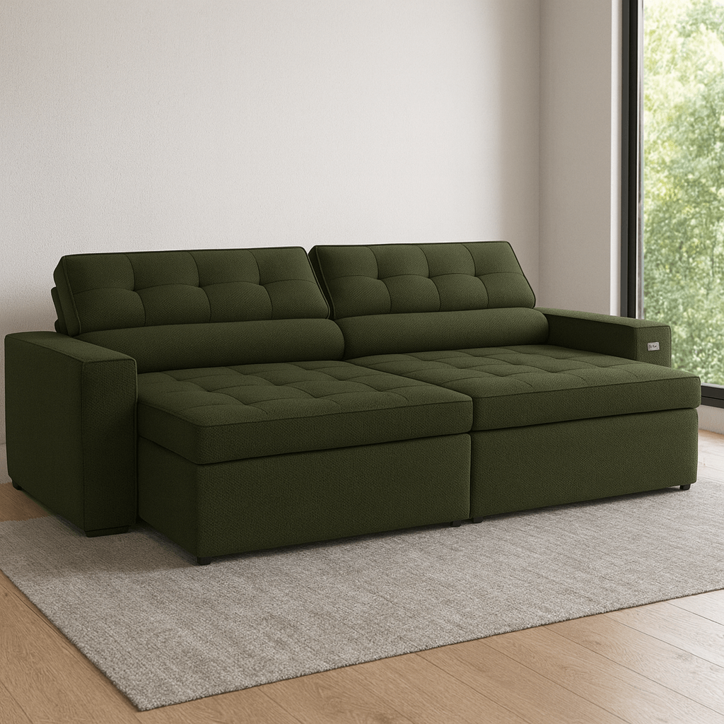 SOFA LANUS ARENA 2.70CM RETRACTIL RECLINABLE
