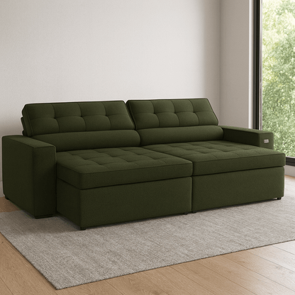 SOFA LANUS ARENA 2.70CM RETRACTIL RECLINABLE