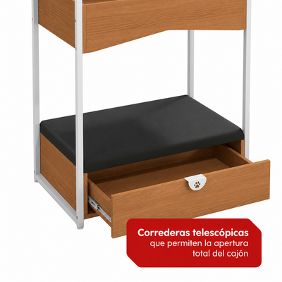 Estante alto para mascotas con cama - Linea Industrial