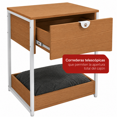 Mesita de noche con Cajón - Linea Industrial