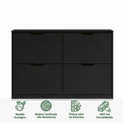 Zapatera Vertical 24 Pares Bali - Madera Maciza