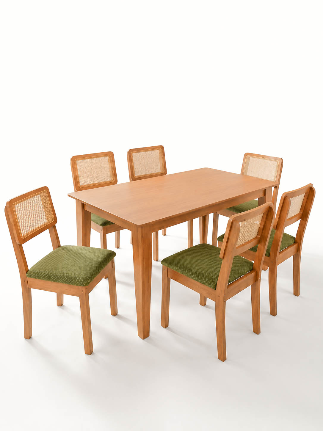 Juego de comedor Melina 160cm con 6 Sillas Ova 100% MDF