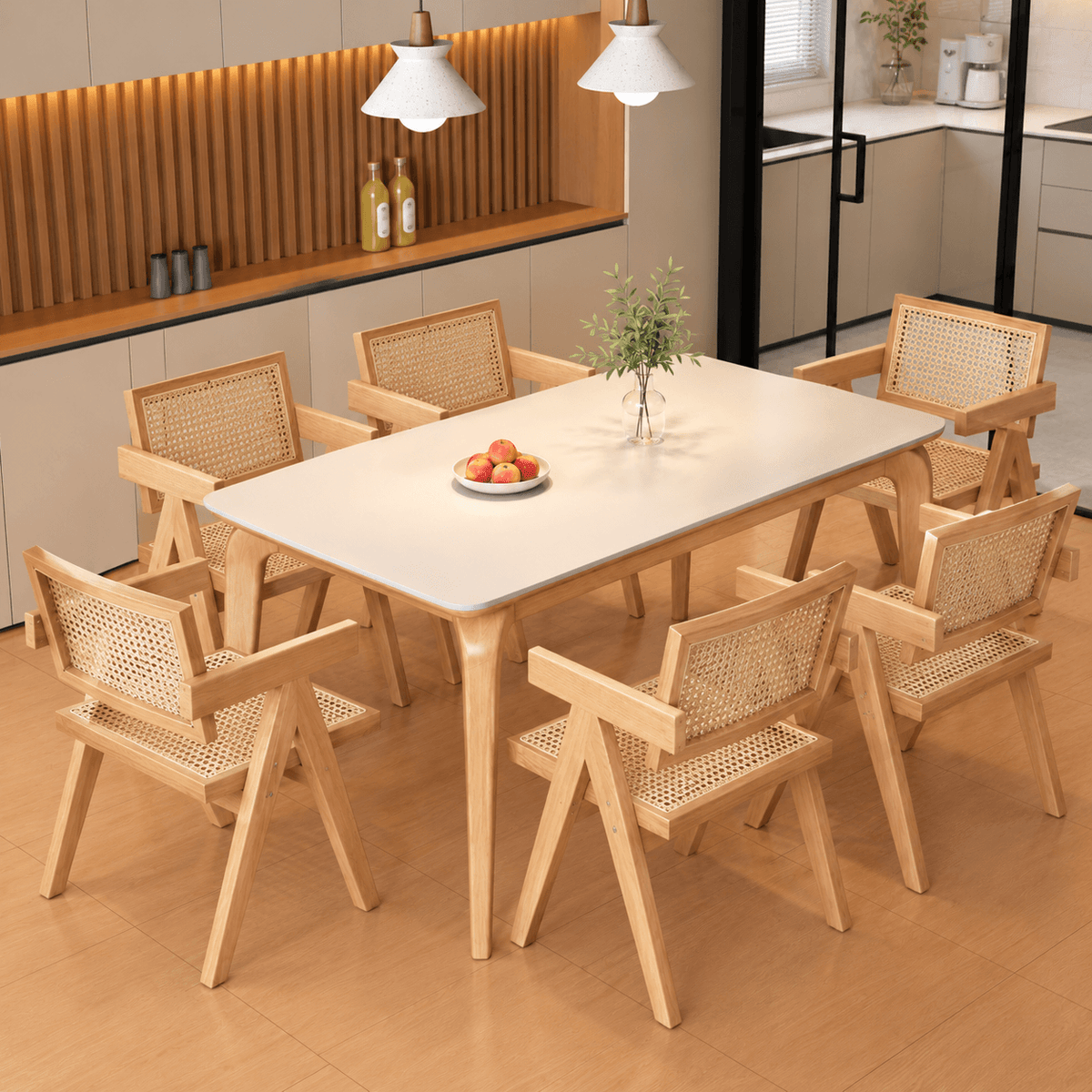 Juego de Comedor Valen 160 con 6 Sillas Inari