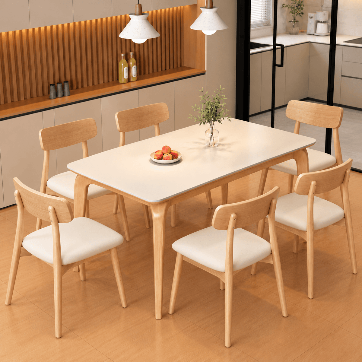 Juego de Comedor Valen 160 con 6 Sillas Dann