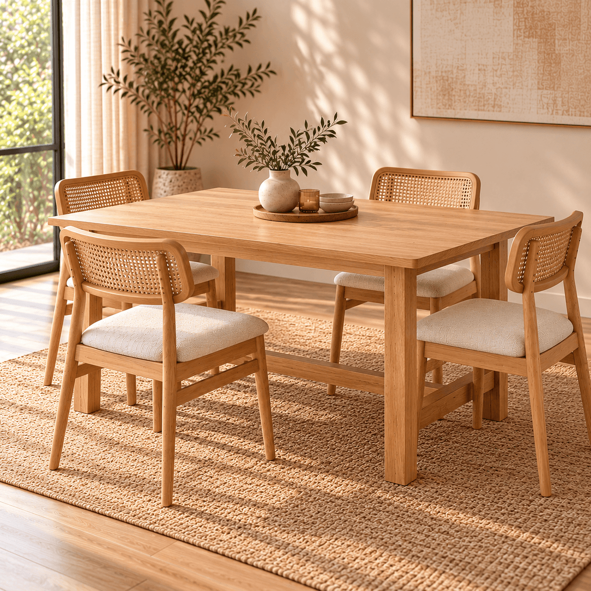 Juego de Comedor 1.20 Odin con 4 sillas Olin
