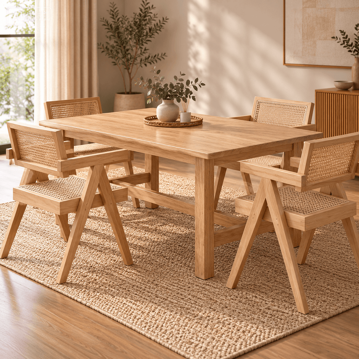 Juego de Comedor Odin 120cm con 4 sillas Inari