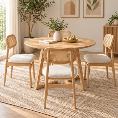 Juego de Comedor Alba 1.00cm con 4 sillas Olin