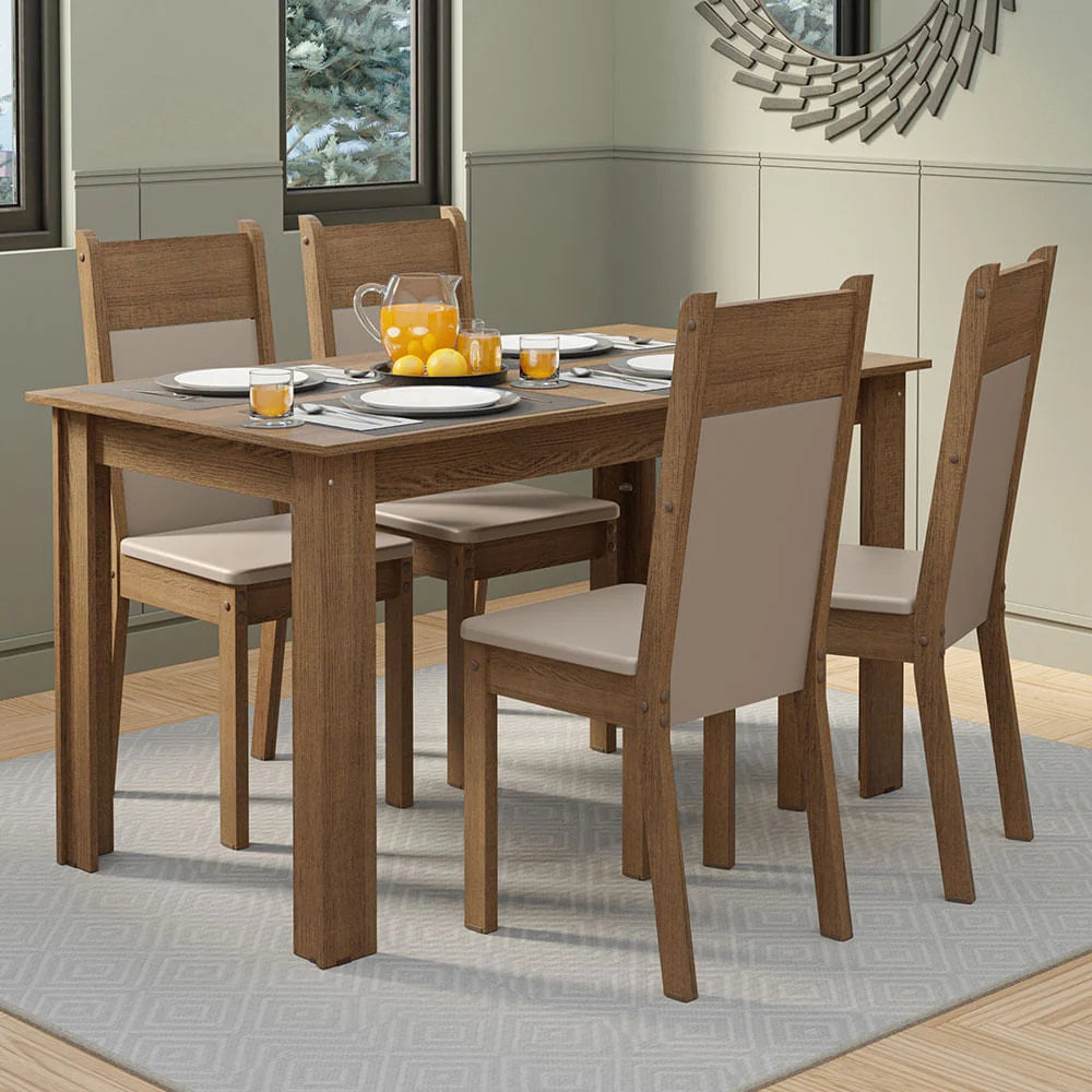 Juego de Comedor Dalena con 4 Sillas - Balton