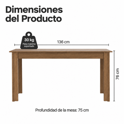 Juego de Comedor Dalena con 4 Sillas - Balton