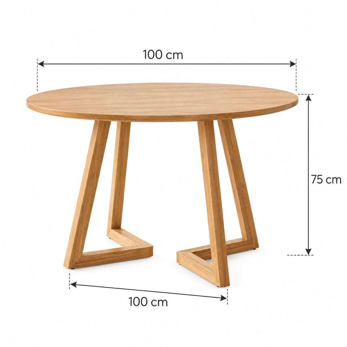 Juego de Comedor Alba 100cm con 4 sillas Dann