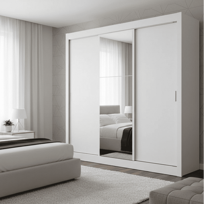Ropero Placard Matrimonial Monaco Con Espejo 3 Puertas Corredizas 170cm