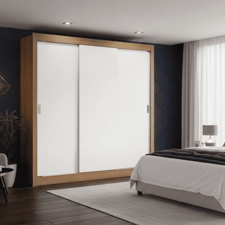 Ropero Placard Matrimonial Monaco 170CM Sin Espejo 3 Puertas Corredizas