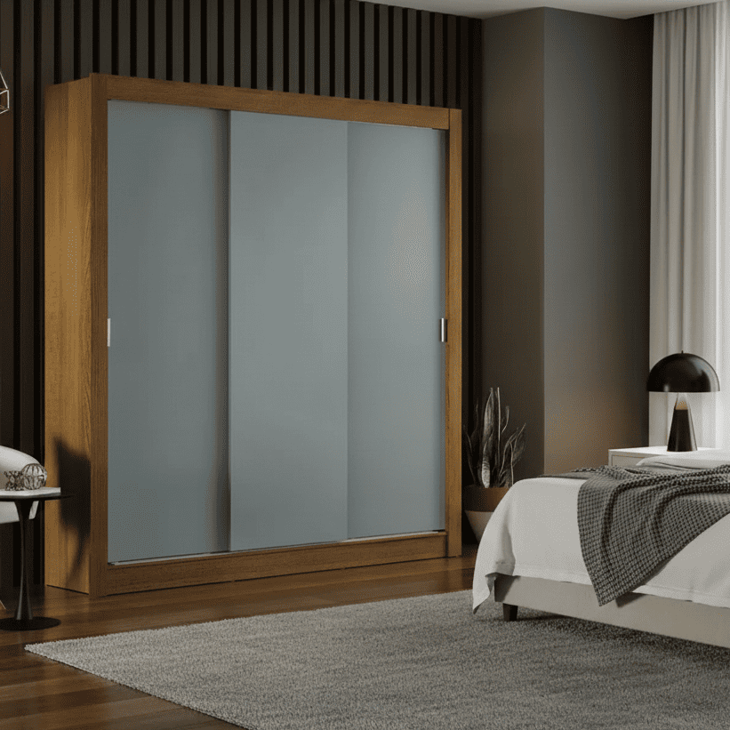 Ropero Placard Matrimonial Monaco Sin Espejo 3 Puertas Corredizas