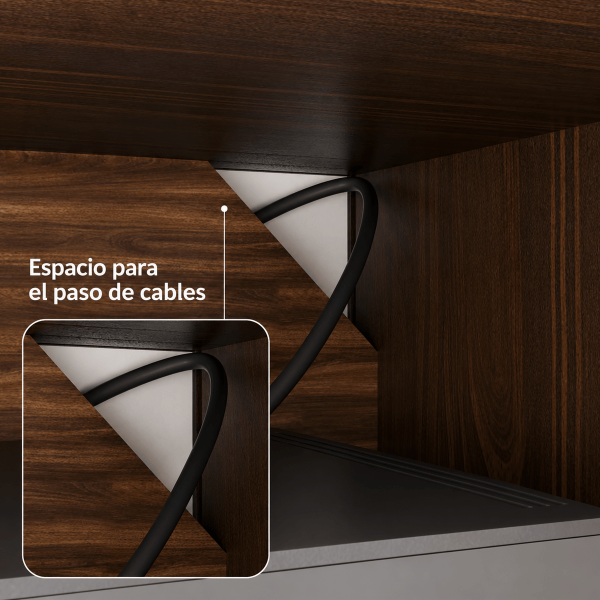 Rack tv Lesly 220CM - Madera Maciza